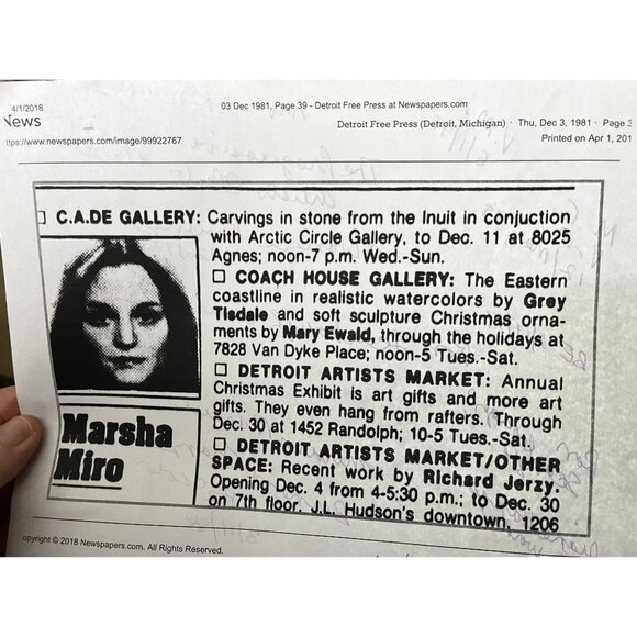 Vtg 1970's Detroit Artist Mary Ewald Handmade Felt Heart Canvas Tote Bag Signed - Picture 4 of 4